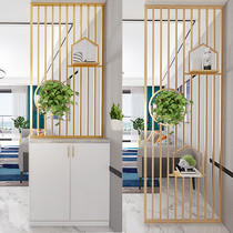 Nordic wrought iron screen entrance door Net red partition decoration living room dining room washing table light luxury modern Hollow