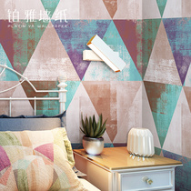 Modern minimalist diamond lattice Nordic geometric wallpaper home non-woven living room bedroom TV background wall wallpaper