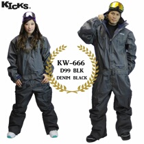 Japan KICKS kw-666 mens and womens snowboard one-piece ski suit waterproof 20000 breathable color color optional