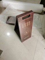 Thickened stainless steel corrosion A-word brand road cone carefully slide warning brand Stainless steel high-end antique A-word brand