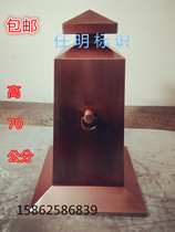 Stainless steel road cone high-end road cone Stainless steel antique roadblock high-end hotel parking sign Property A-word card