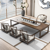 Solid wood Japanese style tea table and chairs combined tatami floating window small tea table Home Kung Fu Bubble Tea Table Zen Dei Yotea Table