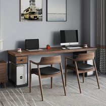 Pure Solid Wood Computer Desk Desktop Bedroom Double Nordic Wind Desk Home Strip Open Pore 2 m Plus High Ordering