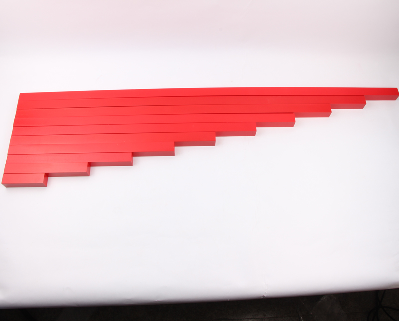 蒙氏教具 红色长棒 幼儿园早教益智蒙台梭利蒙特梭利感官系列红棒