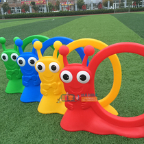 Kindergarten parent-child garden childrens sensory equipment plastic game drill ring snail frog plastic drill hole drilling