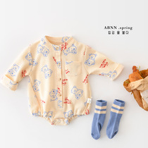 Spring Autumn Season Han Prints men and women Baby 0-1-year-old Cubs Huffg baby Long sleeve newborn Harvest bag fart