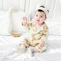 Newborn Conjoined Climbing 0-1-2-year-old Spring and Autumn 3-6-9-12-month Baby Sleeping Little Bear Baby Home Conqueror