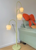 French cream flower lily of the valley floor lamp Nordic living room corner atmosphere decorative lamps simple bedroom bedside lamp