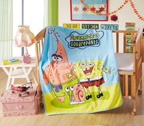 Spongebob blanket Spring and autumn and summer air conditioning blanket Falai velvet Coral Velvet thin baby blanket 100x140cm