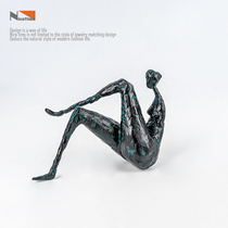 Modern light extravagant sitting girl figure Sculpture Art Pendulum living room Desktop Sample Room Adornment