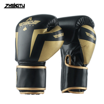 ZTTY super fiber leather boxing gloves Adult children Sanda training Muay Thai fighting fighting sandbag men professional boxing gloves