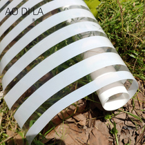 Office sliding door glass film with adhesive horizontal stripes Opaque frosted glass sticker Anti-collision white stripe sticker