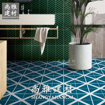Mediterranean Blue small flower tiles 300x300 parquet tile living room kitchen bathroom balcony non-slip small floor tiles