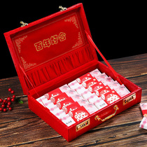 Wedding engagement gift box dowry box wedding supplies under the letter of appointment to send the day gift box red Chinese password box
