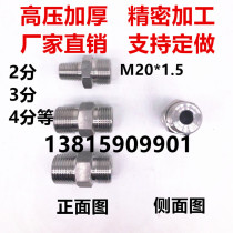 304 stainless steel thickened high-pressure double external wire pressure transmitter conversion joint m20 * 1 NPT1 2