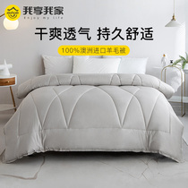 100% Australian imported wool quilt winter quilt antibacterial warm winter quilt Four Seasons universal spring and autumn thickened quilt