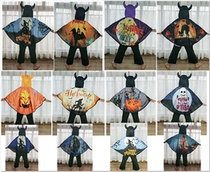 The Halloween Beatles Costume Balls Show Costume Magician Witch Hunt for Witch Hunt with Ghost Skull and Bull Horn Cape