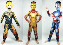 Halloween Childrens Costume Captain America Spider-Man Batman Clothes Men Iron Man Superman COS Performance COS
