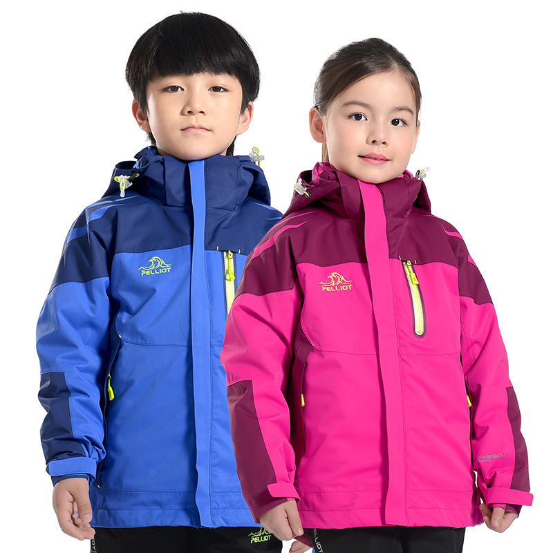 法国PELLIOT儿童冲锋衣 男童女童三合一两件套保暖小孩户外登山服产品展示图4