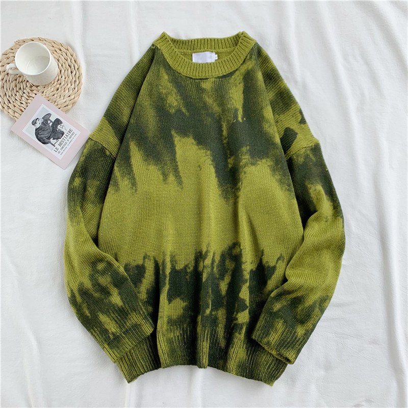 19秋冬 圆领扎染宽松个性毛衣三色 m929-p85不低于98