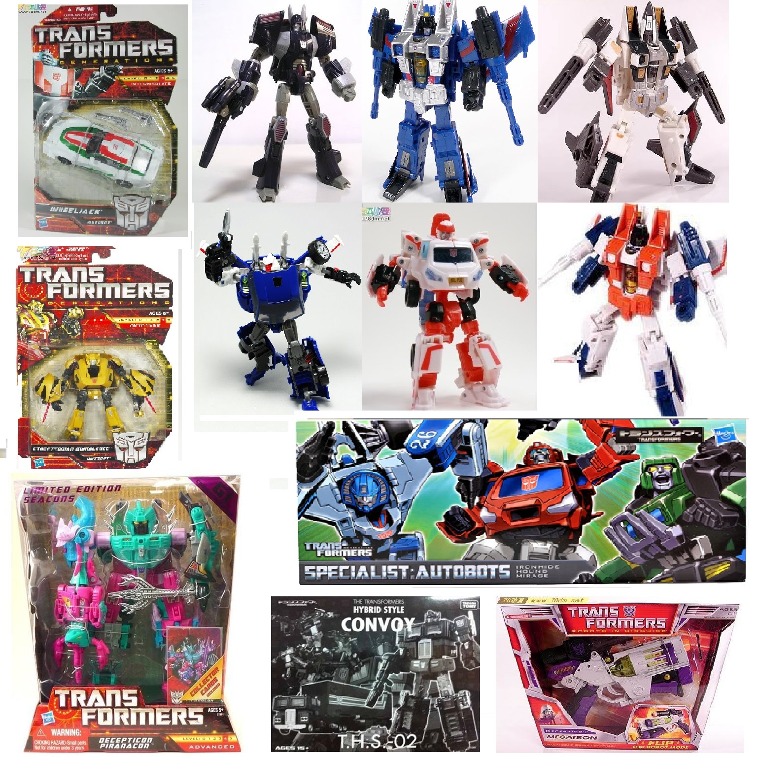 Classic Phantom Inspector Tin Starscream Thunder Jet Ambulance Hurricane Jack Tire Megatron