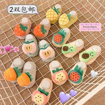 Original ins wind baby children invisible socks baby non-slip three-dimensional boat socks cartoon cotton doll summer socks