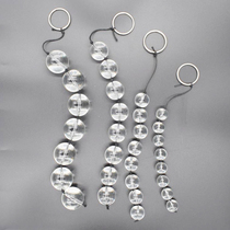 Glass vestibule pull beads Anal plug Adult sex toys ball Alternative toys Couple supplies anal plug ice beads