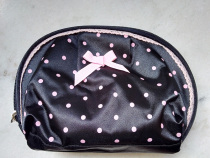 Womens cosmetic bag black cosmetic bag lace trim cosmetic bag