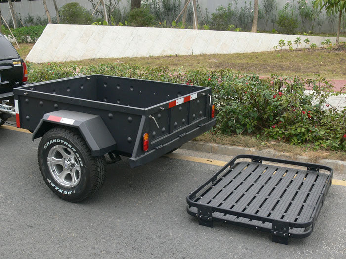 硬汉装备-x9越野小拖车房车铝车厢露营拖挂车不锈钢箱个性定制