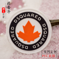 Custom pvc armband backpack rubber soft rubber trademark LOGO luminous hook and loop seal processing group logo school badge