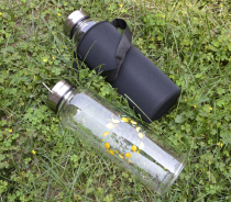 Outdoor sports travel 1 8L large-capacity high boron glass water Cup heat-resistant explosion-proof glass water cup delivery cup set