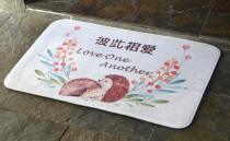 Flannel doormat Household rub mat Toilet bathroom Absorbent non-slip mat Holiday daily necessities