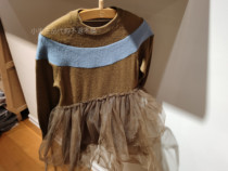 jnby by JNBY Jiang Nanbu clothes boy dress 20 new girl splicing bump color one-piece dress 1K7841450