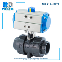 Pneumatic plastic ball valve dn20 25 40 32 50 live C UPVC actuator acid and alkali resistant pp hot melt pvc