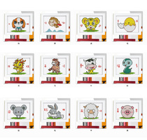 Cross stitch table ornaments twelve Zodiac mouse cow Tiger Rabbit Dragon Snake Horse Sheep Monkey chicken dog pig optional finished semi-finished product