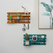 Porch key storage wall entry door hanging key rack shop door decorative wall non-perforated door rear adhesive hook