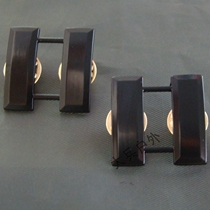 Metal badge American captain badge collar collar flower black pair