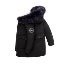 Anti-season Bala Bala childrens down jacket Boys middle and large childrens middle and long winter coat thickened foreign style