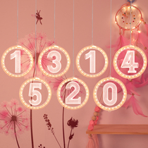 Shop Atmosphere Placement Room Romantic Valentines Day Decoration Courth Wedding Props Table White Ritual Sensation Digital Light Ambience