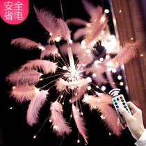 LED small lantern Surprise decoration Net red room transformation ins decoration Star light string Girl heart dormitory feather light