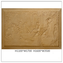 Sandstone sculpture relief mural living room TV background wall relief community Real Estate villa exterior wall decoration relief