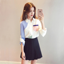 Blouse women long sleeve 2019 spring and autumn new chic design sense niche Hong Kong style white shirt