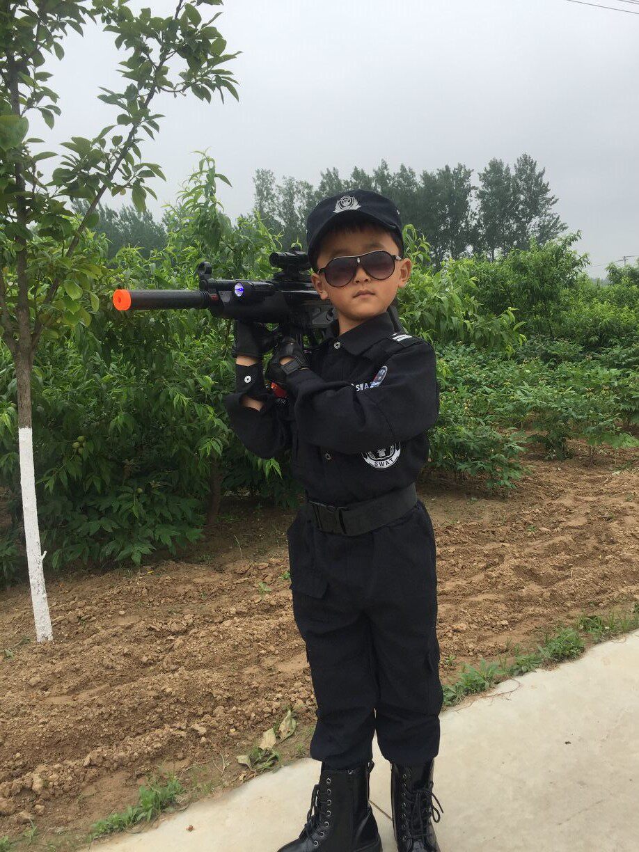 六一儿童小特警演出服黑猫警长小交警制服小学生万圣节特种兵装备
