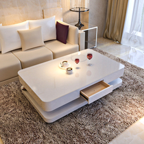 Small apartment living room coffee table Modern style simple furniture Korean small coffee table Tempered glass paint Japanese tea table