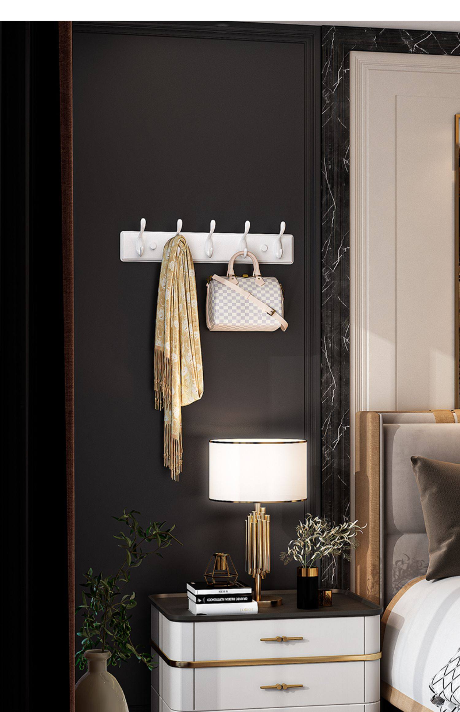 衣帽架门口入户置物架挂衣架壁挂墙上卧室玄关墙壁式家用衣服挂架