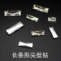 Glass rhinestones tie shoes bag rhinestone accessories long sharp bottom rhinestones long nail art glass rhinestones glass rhinestones