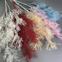 Simulation fog grass rime flower wedding phoenix tail plastic flower wedding ceiling window decoration simulation plastic flower fog Pine