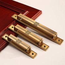 Punch-free Ming Dress Gate Handle New Chinese Retro Handle Handle Chinese moving door Sliding Door Handle