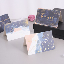 Greeting Cards 6 with envelopes ins birthday gilding blessing creative high-end message blank small card festival Universal