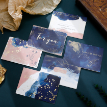 Greeting cards 6 sheets with envelopes ins birthday bronzing blessings creative upscale message blank small card holiday universal